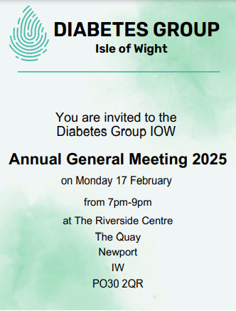 Diabetes Group IOW Annual General Meeting 2025